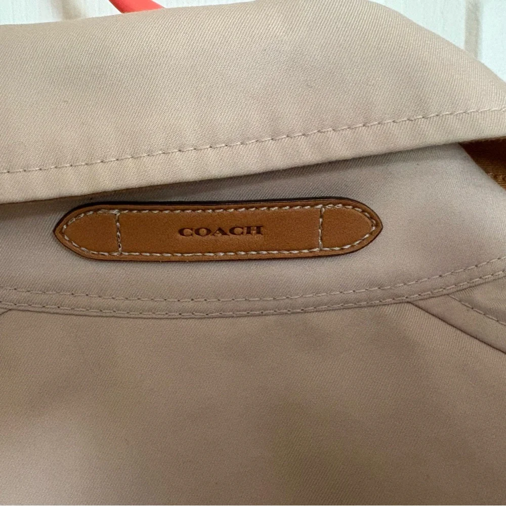 Coach Authentic Blush Trench Coat with Belted Waist Size Large - Picture 5 of 16